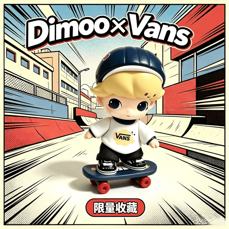 DIMOO×VANS联名潮玩手办摆件桌面收藏摆件逐梦之旅毕业季礼物品 - 缩略图4
