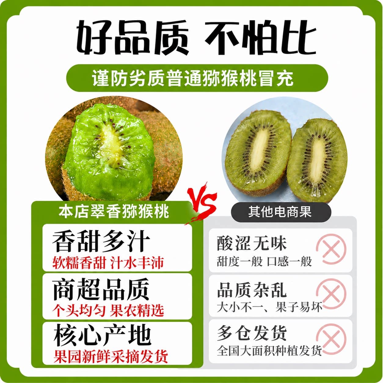 陕西翠香猕猴桃新鲜包邮水果当季整箱孕妇绿心奇异果官方旗舰店 - 缩略图3
