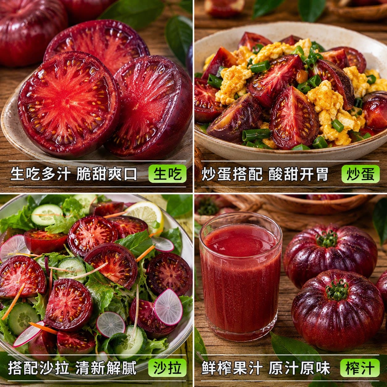 山东寿光紫罗兰番茄紫元帅马蹄西红柿现摘新鲜大番茄沙瓤口感顺丰 - 缩略图4