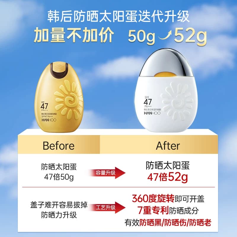 【重磅升级】韩后防晒霜户外通勤面部全身美白隔离遮瑕清爽肤感女 - 缩略图5