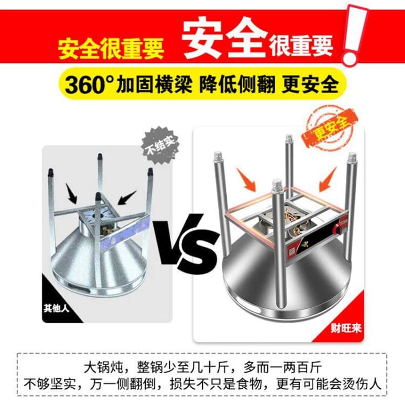 酒席猛火灶大锅灶商用农村土灶食堂燃气灶猛火炉户外晏席煤气灶 - 缩略图5