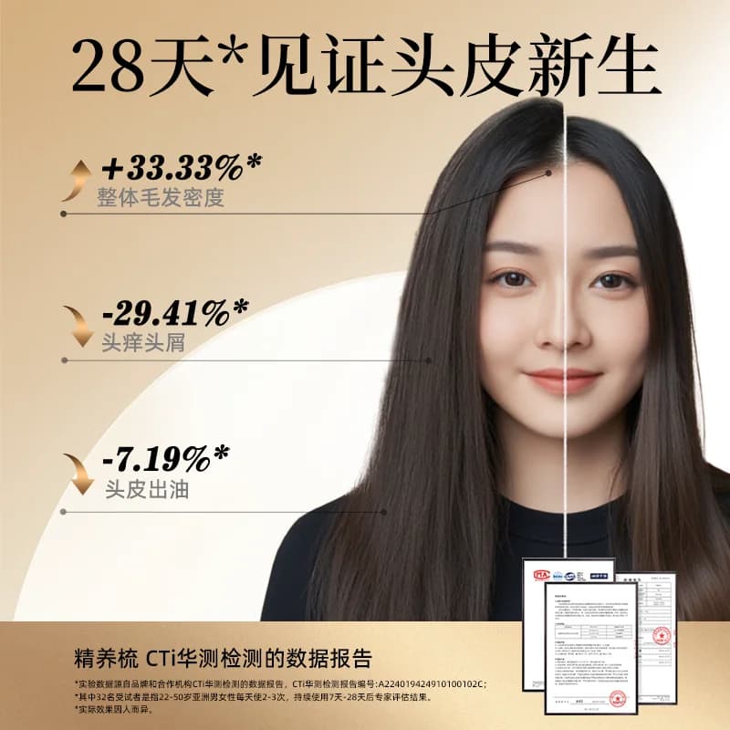 倍轻松头皮按摩梳二代红光梳电动头皮精华导入梳中秋节礼物送长辈 - 缩略图5