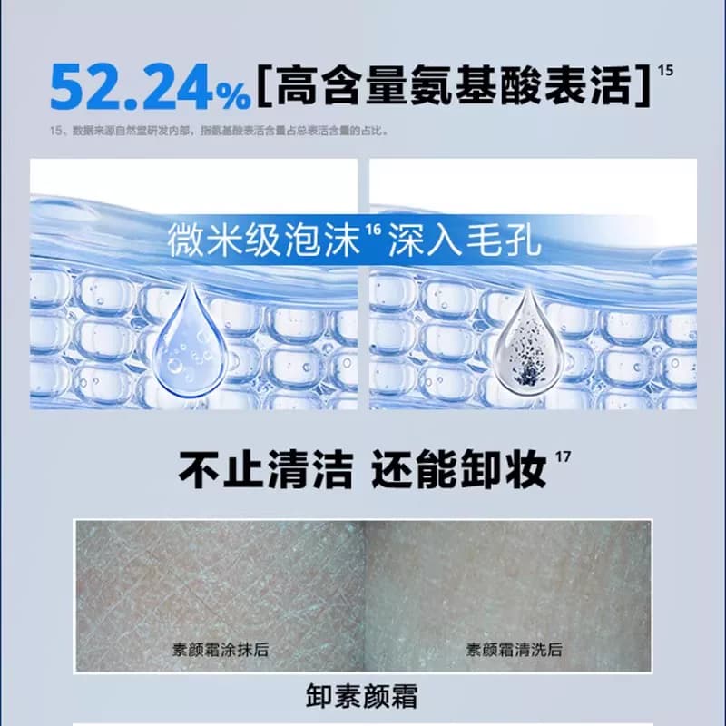 自然堂洗面奶男士专用深层清洁去角质保湿洁面啫喱官方旗舰店正品 - 缩略图5