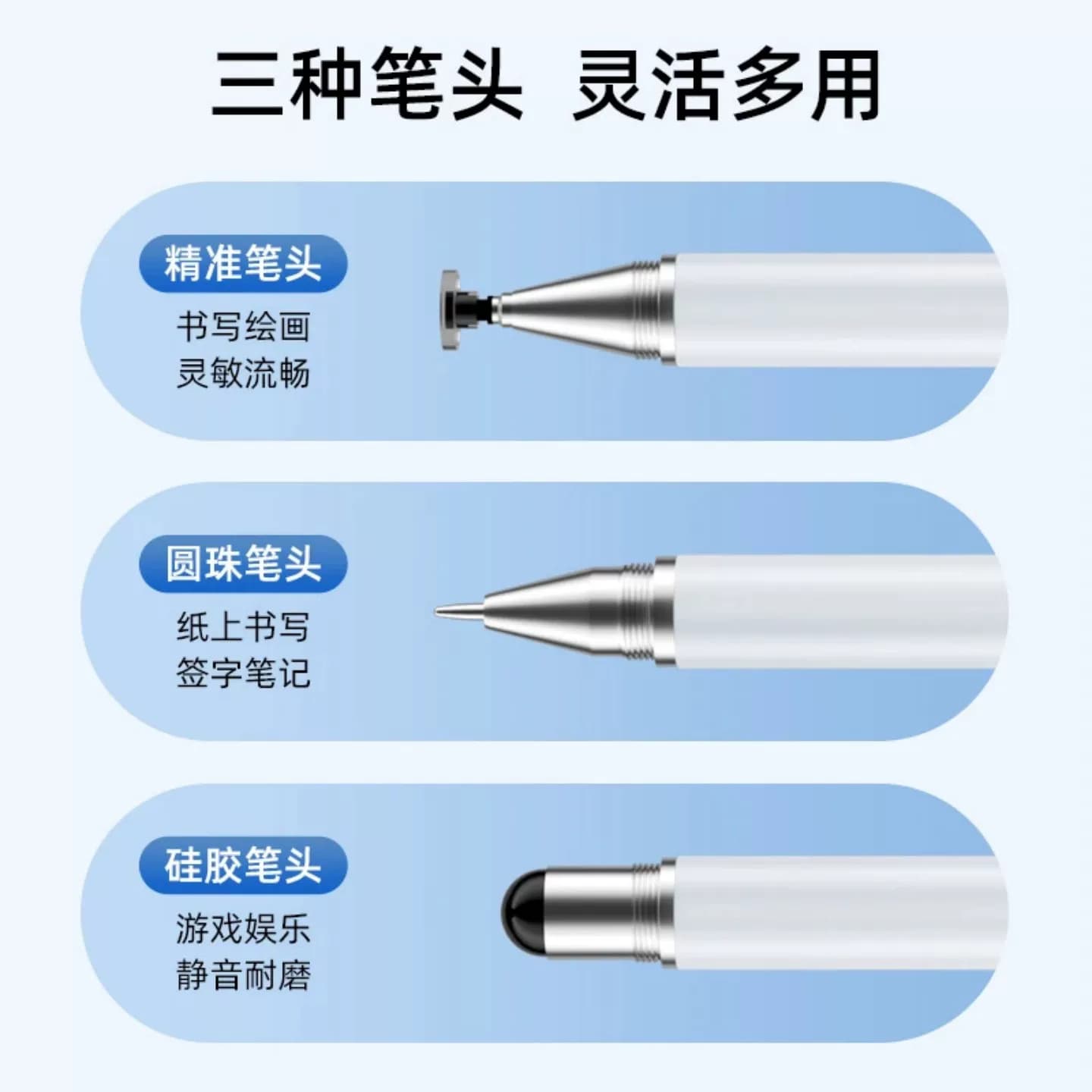 新款触屏电容笔手机平板适用触控笔绘画手写笔修图剪辑适用 - 缩略图2