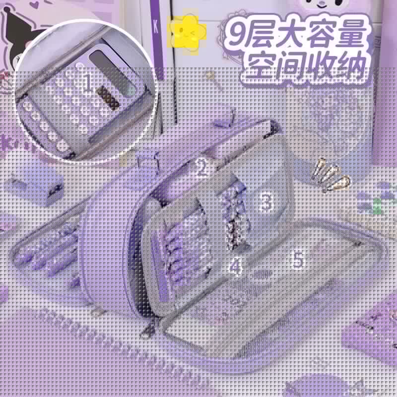 马卡龙笔袋大容量多层分隔初高中学生文具盒手提双层笔袋简约耐脏 - 缩略图2