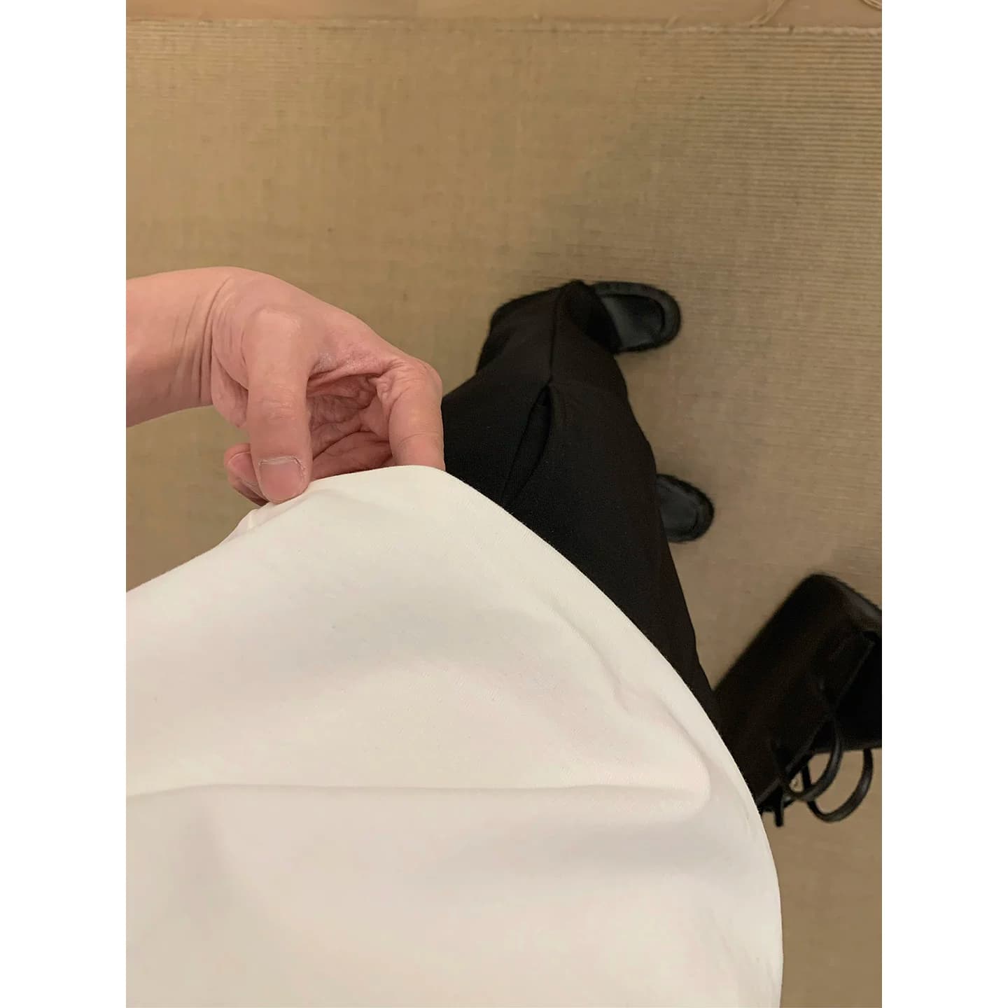 阿茶与阿古【轻松白T】字母印花白色短袖t恤男款夏季休闲纯棉上衣 - 缩略图3