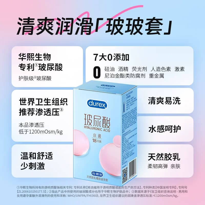 杜蕾斯超润玻尿酸|官方旗舰店避孕套水润莓莓男用裸入超薄水润 - 缩略图2