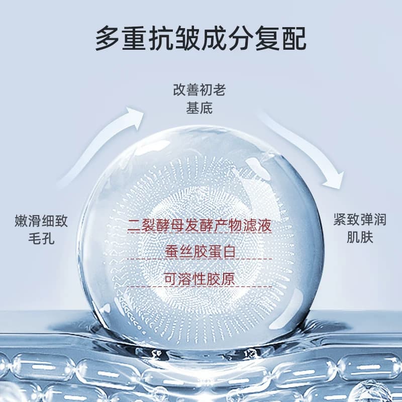 英国SYUMON蛋白酵母抗皱水乳套装女修护面霜补水保湿去黄提亮舒缓 - 缩略图3