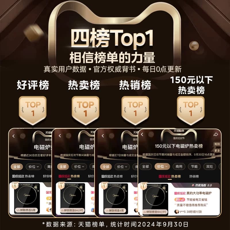 美的电磁炉家用款大功率火锅专用炒菜锅一体全套小型节能电磁灶 - 缩略图5