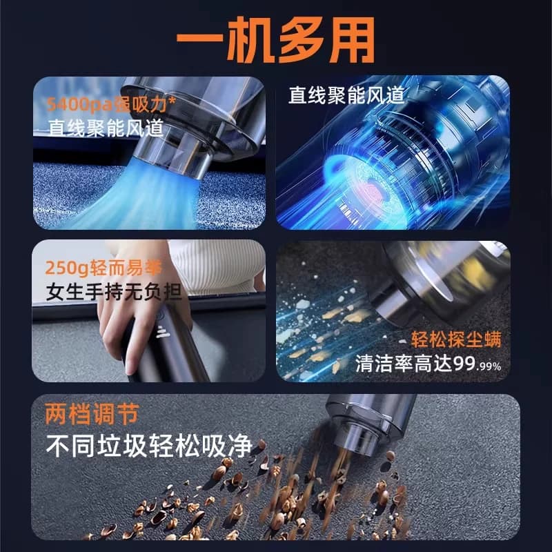 车载吸尘器手持小型车用汽车专用超强吸力迷你大吸力2026新款神器 - 缩略图3