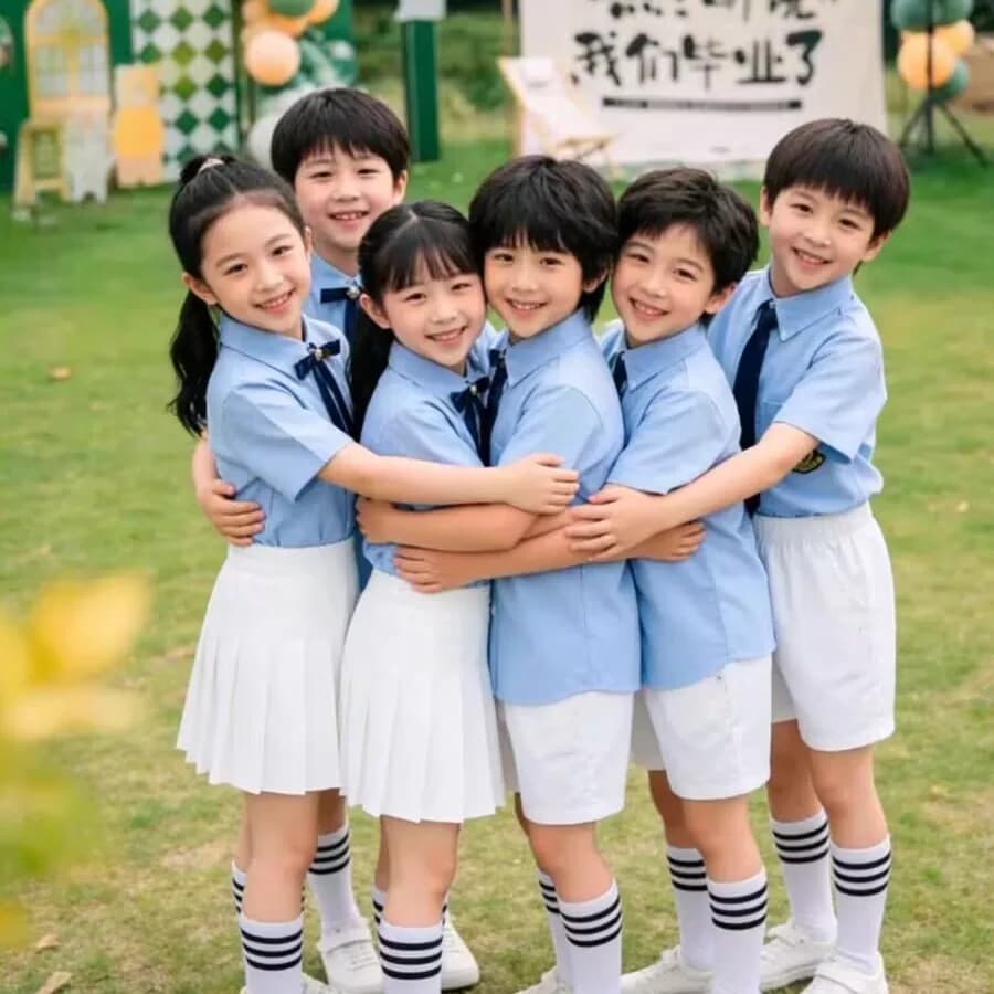 小学生班服夏装运动会幼儿园园服六一儿童合唱演出服大班毕业照服 - 缩略图4