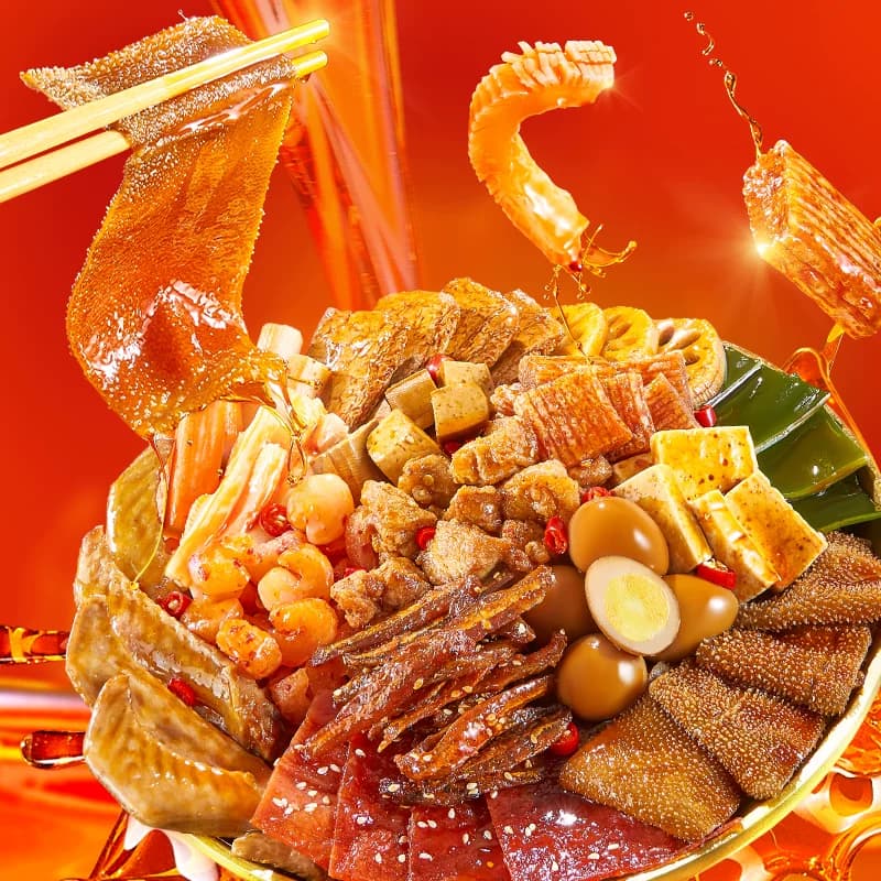 比比赞零食大礼包辣卤礼盒卤味熟食宿舍解馋充饥零食休闲小吃食品 - 缩略图5