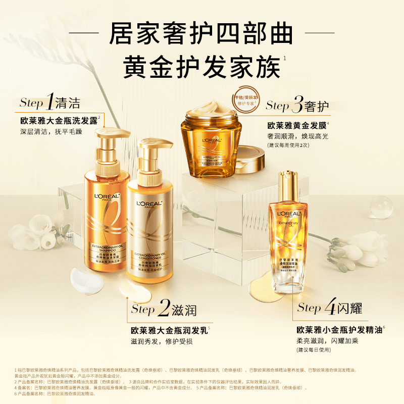 【618狂欢节】欧莱雅大金瓶洗发水护发素洗护套装柔顺改善干枯发 - 缩略图5