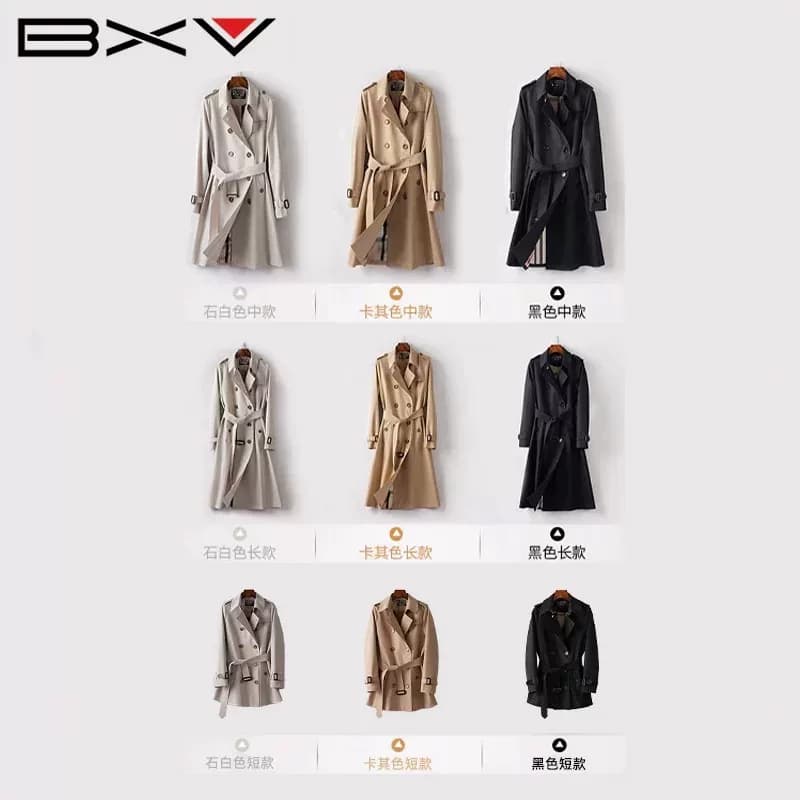 BXV风衣女中长款2026秋季新款英伦风外套小个子大衣经典高级感 - 缩略图3