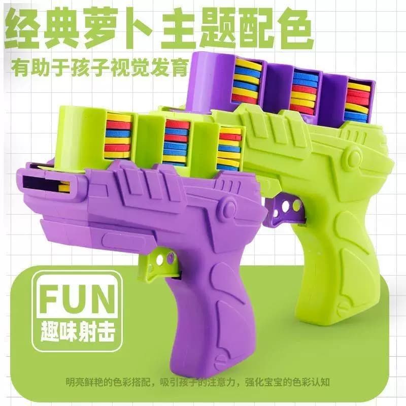创意飞碟萝卜枪飞碟枪安全软弹枪儿童玩具枪亲子对战户外玩具 - 缩略图2