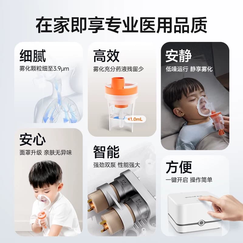 鱼跃雾化器儿童家用婴幼儿医用吸入器同款老人雾化机家庭用旗舰店 - 缩略图3