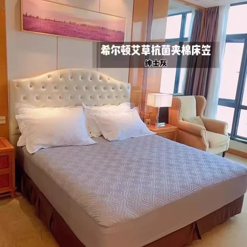 艾草床笠夹棉保护套加厚席梦思床垫保护罩防滑固定防尘床套单床笠 - 缩略图3