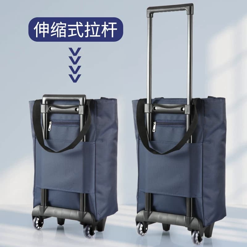 买菜车小拉车购物车家用神器超市手拉车拖车折叠便携购物袋拉杆车 - 缩略图2