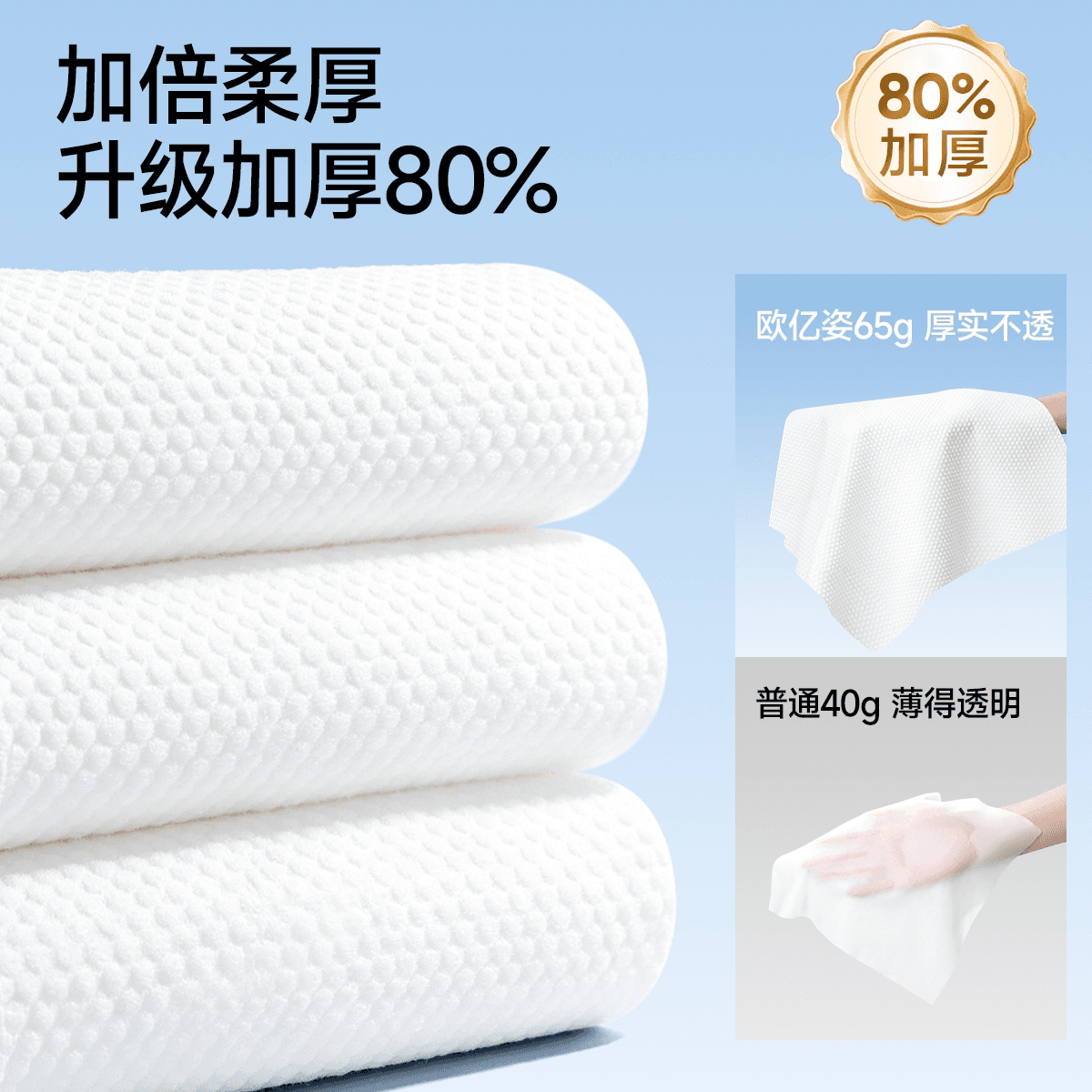 欧亿姿洗脸巾一次性纯棉加大加厚洁面巾洗面巾官方正品擦脸巾 - 缩略图2