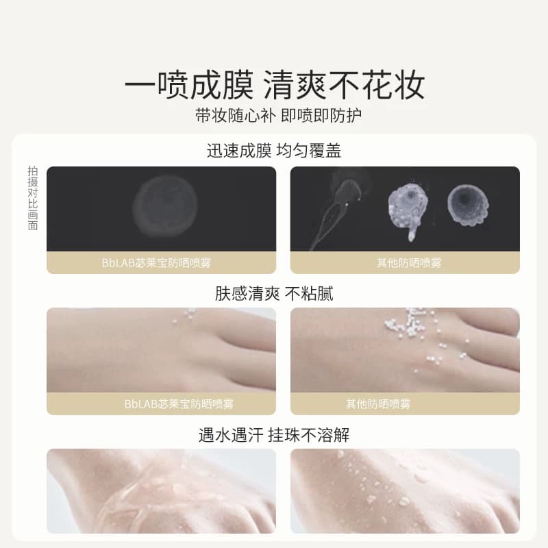 【随行补喷】BbLAB苾莱宝防晒喷雾霜清爽户外旅游随行补喷海边 - 缩略图4
