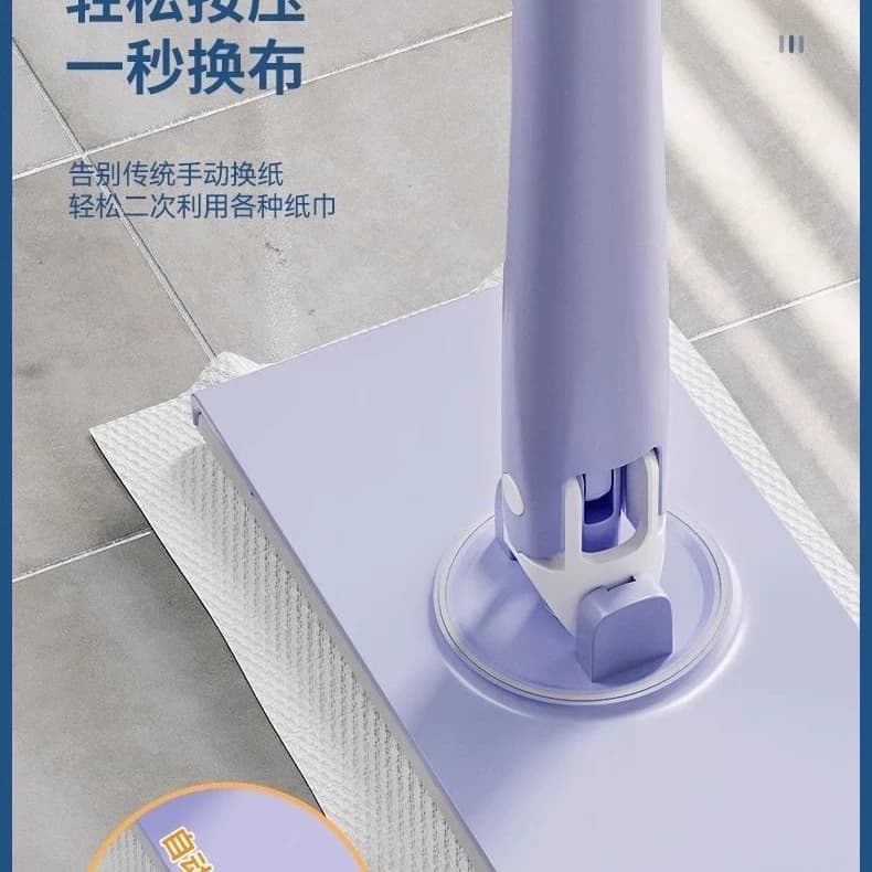 新款平板纸巾拖把懒人免洗二次利用拖布头家用办公除尘拖把洗脸巾 - 缩略图4