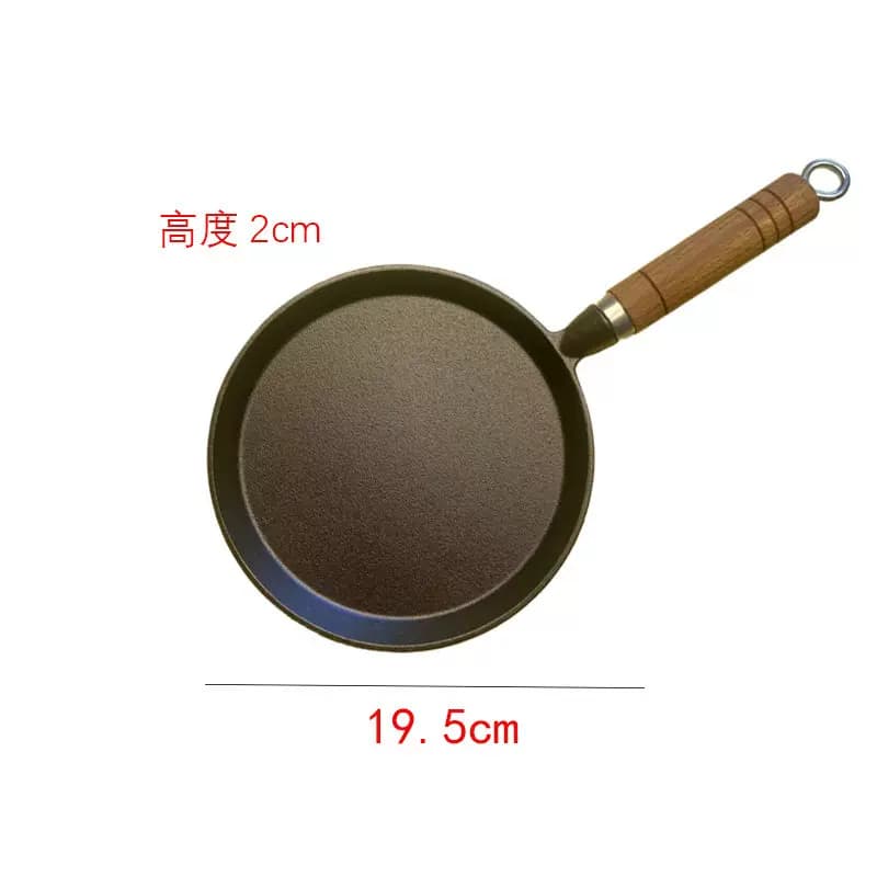 铸铁平底锅手抓饼煎饼锅铁板鏊子生铁煎锅无涂层便携锅电磁炉煎蛋 - 缩略图3