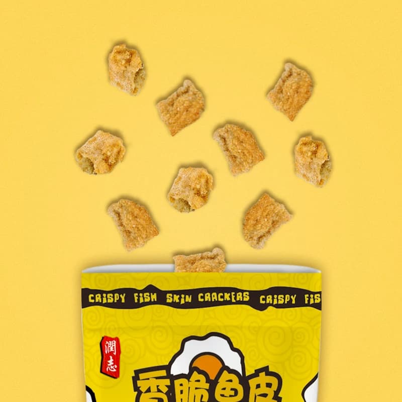润志香脆鱼皮50g蛋黄鱼皮零食即食鱼皮休闲零食港式脆鱼皮美味 - 缩略图3