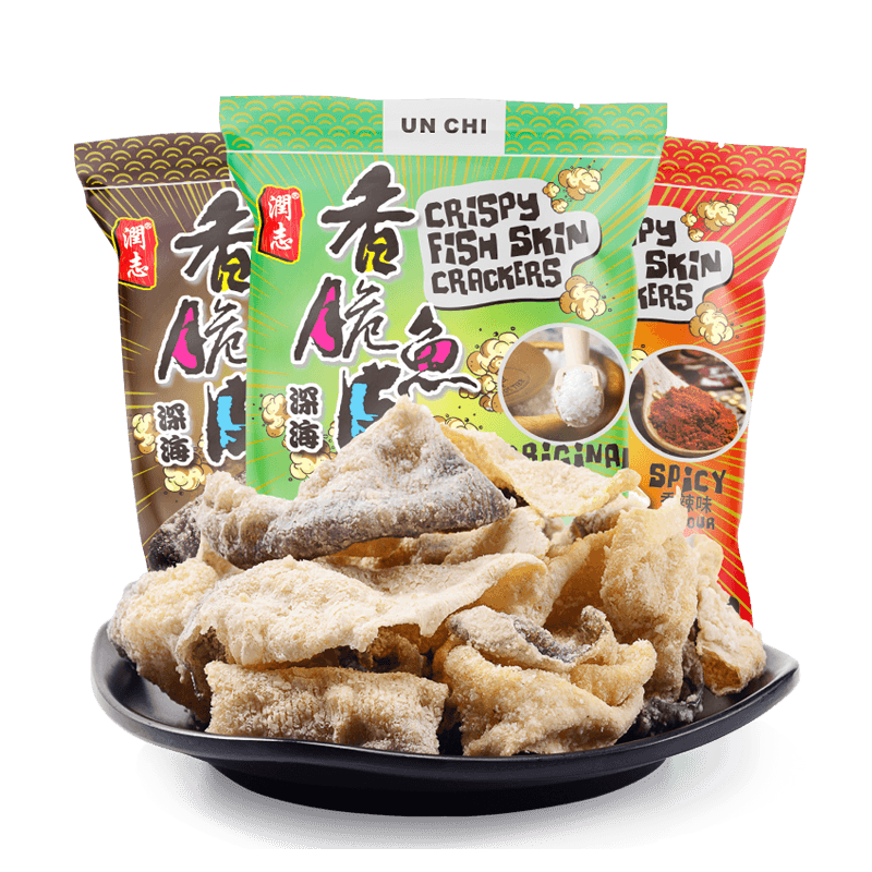 香港特产润志矶烧鱼皮110gx3包美食香脆炸鱼皮零食即食休闲食品 - 缩略图2