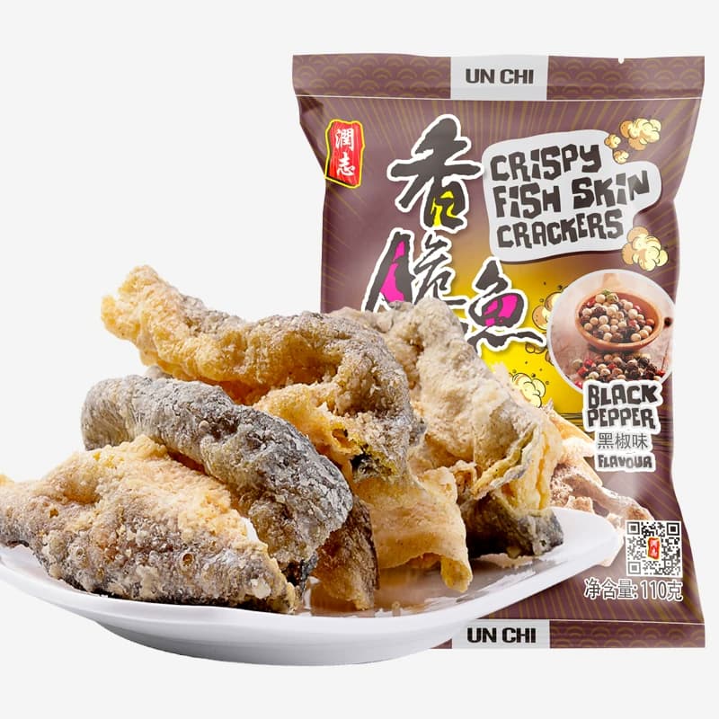 香港特产润志矶烧鱼皮110gx3包美食香脆炸鱼皮零食即食休闲食品 - 缩略图4