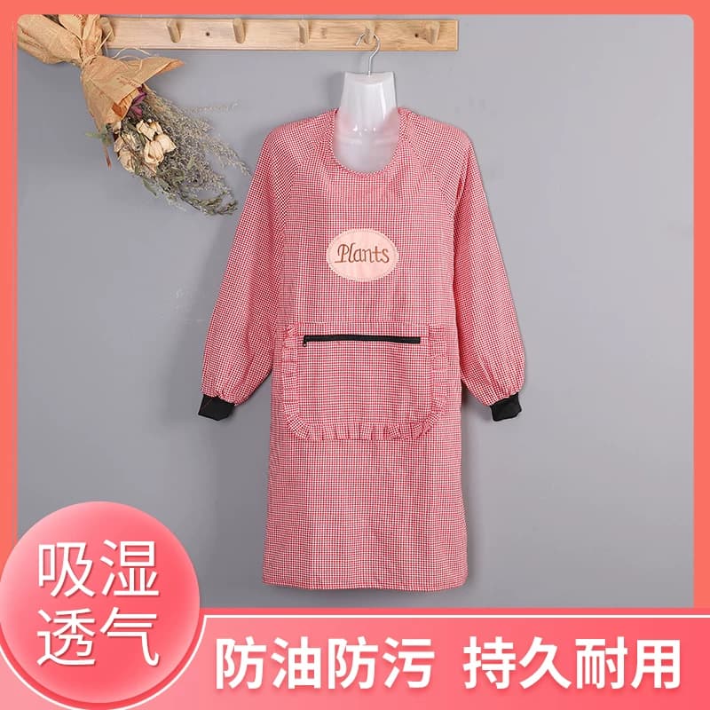 纯棉女围裙罩衣时尚透气厨房家用韩版夏季薄款背带全棉做饭工作服 - 缩略图2