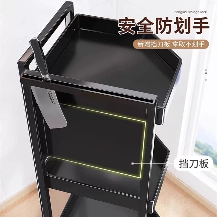 大鑫众厨房置物架调料架台面多功能厨房盐油转角多层收纳盒三角架 - 缩略图4