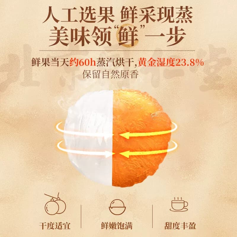 北京同仁堂龙眼肉泡水煮茶干吃250g广西玉林龙眼肉干货手工去核 - 缩略图4