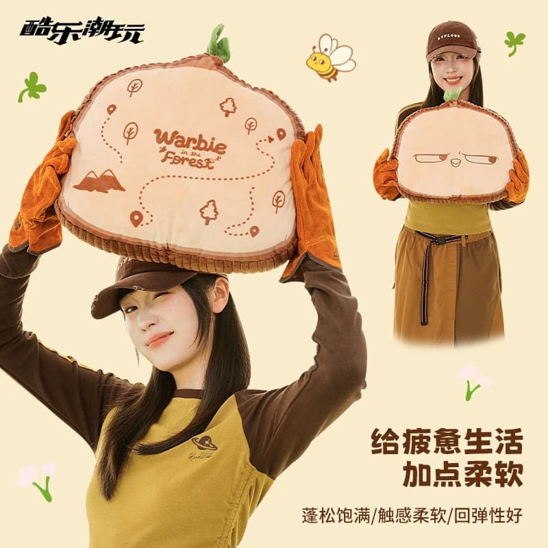 酷乐潮玩窝比树桩抱枕女生可爱warbie系列沙发靠垫生日礼物 - 缩略图2