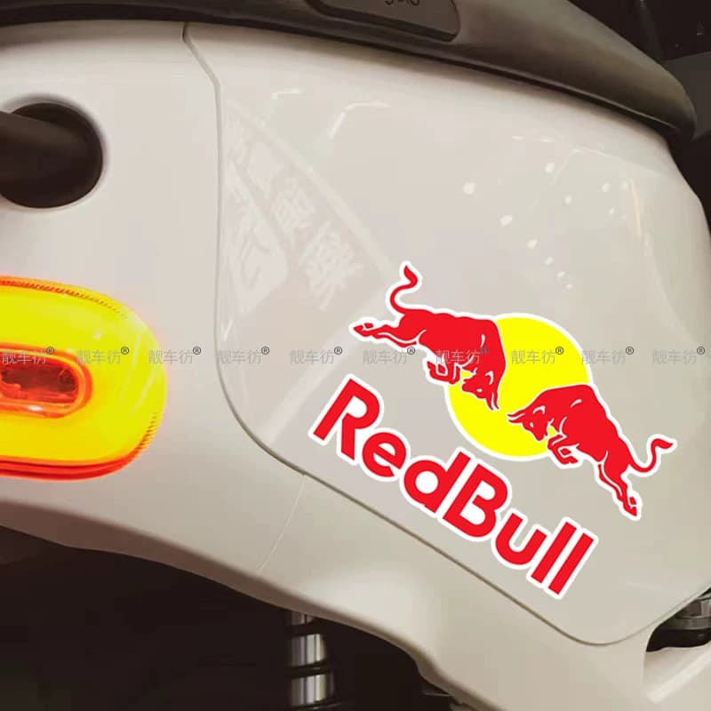 红牛Redbull赞助商LOGO反光装饰贴汽车电动摩托车划痕贴改装车贴 - 缩略图3