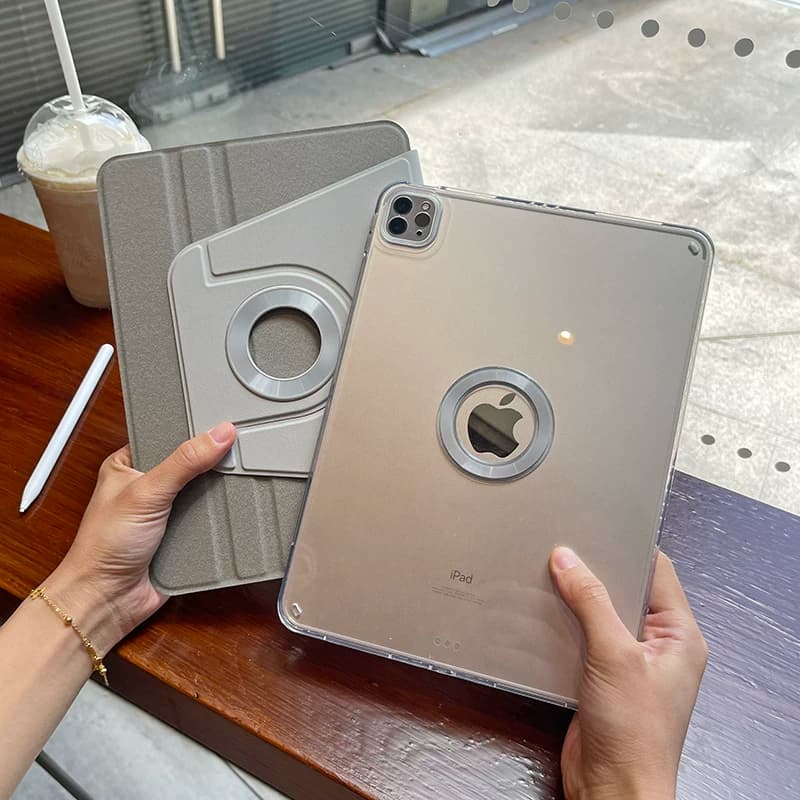 盈来适用苹果2024ipadpro保护套air8无笔槽720磁吸旋转一体6亚克力10代10.910.2八九软壳透明3防弯mini5拆分4 - 缩略图5