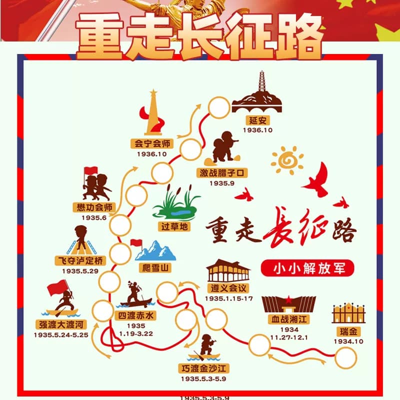 重走长征路团建拓展活动游戏道具趣味运动会红色主题教育拓展训练 - 缩略图3