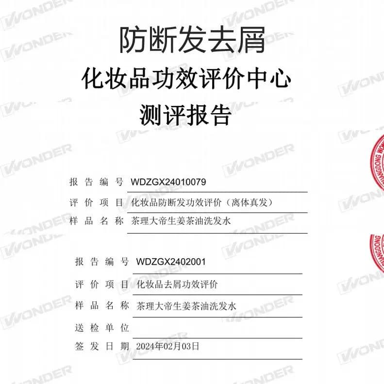 茶理大帝生姜洗发水温和洗发健康茶油护发去屑止痒防断发官方正品 - 缩略图5