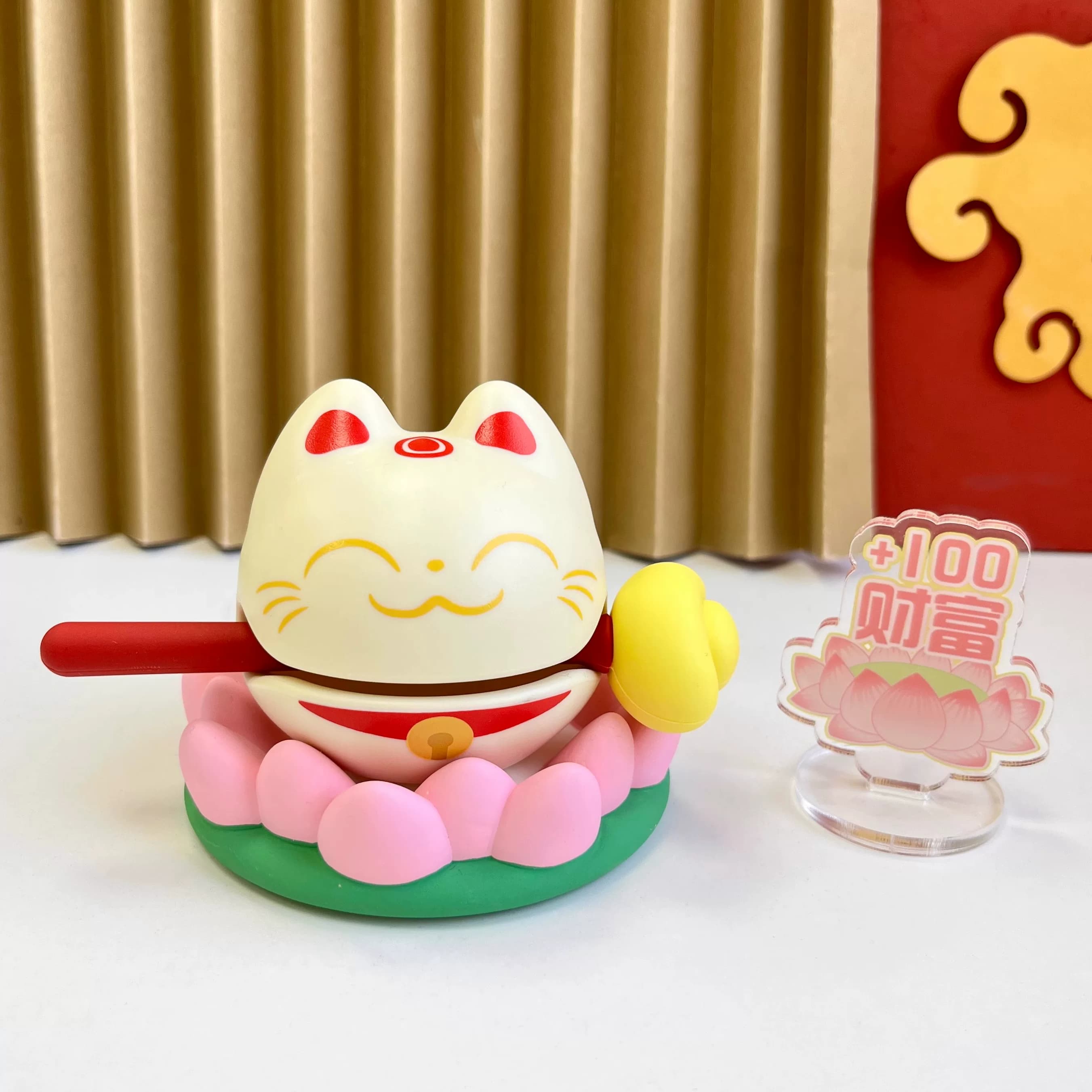 小木鱼敲情绪稳定神器招财猫木鱼玩具解压工位摆件装饰送朋友礼物 - 缩略图2