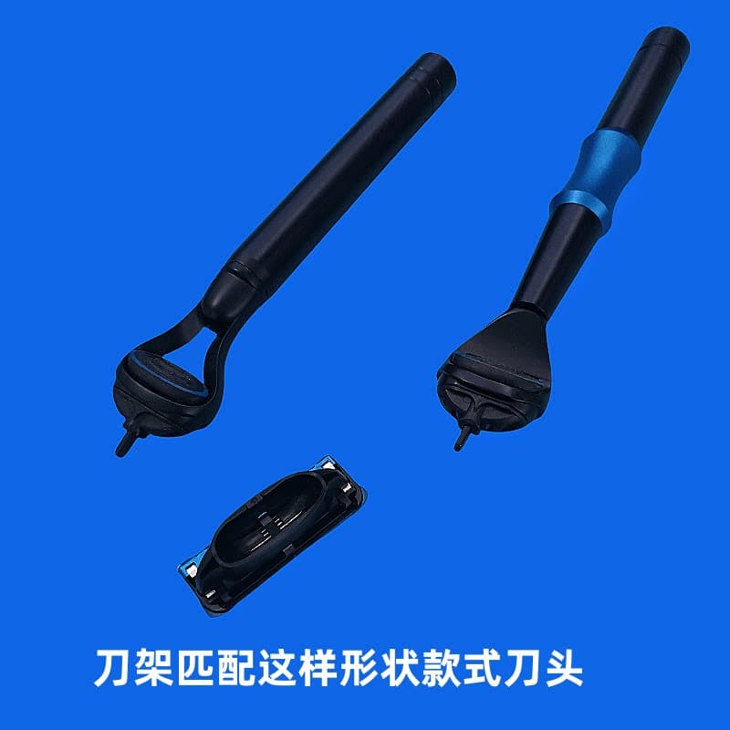 包邮手动三层刮胡刀刀架子五层剃须刀柄金属刮脸刀手柄把手老式 - 缩略图3