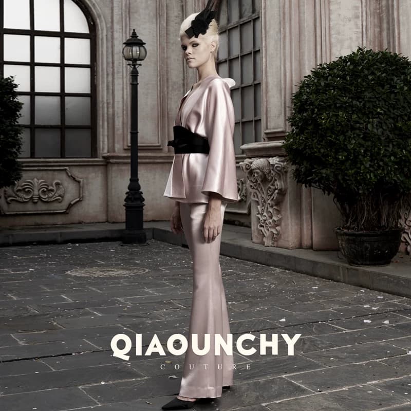 桃花 QIAOUNCHY俏云曦｜秦风古韵高级缎面束腰宽袖上衣春夏女装 - 缩略图3