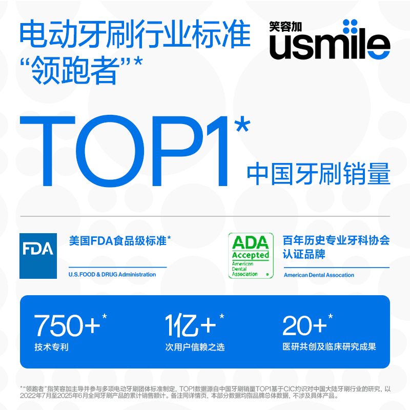 笑容加usmile电动牙刷头净白款褪色刷丝软毛成人通用替换头正品 - 缩略图5