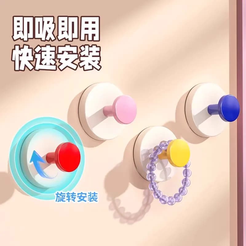 多巴胺吸盘挂钩玄关挂钩承重力强粘胶免打孔入户门口放钥匙神器 - 缩略图2