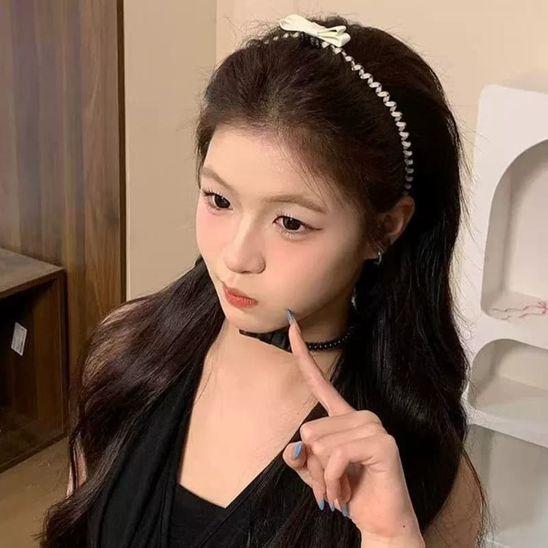 蝴蝶结电话线发圈发箍2026新款高级感扎头发发绳甜美百搭发带头饰 - 缩略图4
