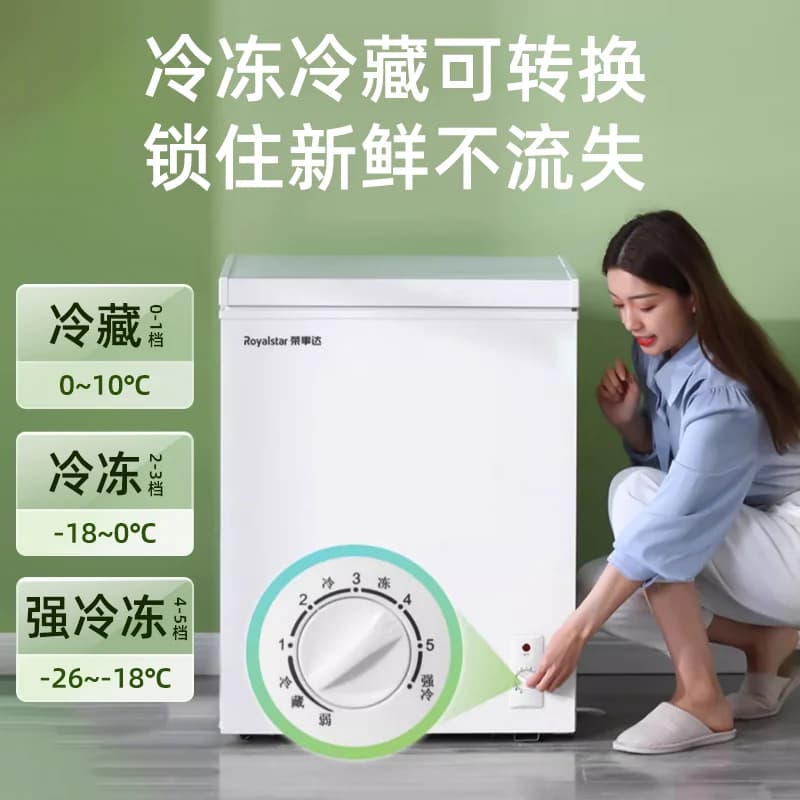 荣事达节能冰柜家用小型冷冻保鲜小冰柜冷藏小冷柜微霜卧式小冰箱 - 缩略图4