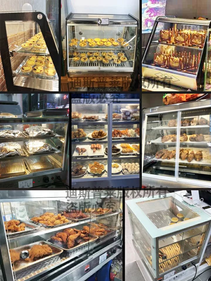 台式商用玻璃炸鸡保温箱小型外卖蛋挞汉堡油炸食品加热恒温展示柜 - 缩略图3