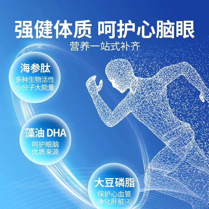 【拍1发2】非得海参肽蛋白粉藻油DHA大豆磷脂中老年蛋白质营养粉 - 缩略图2