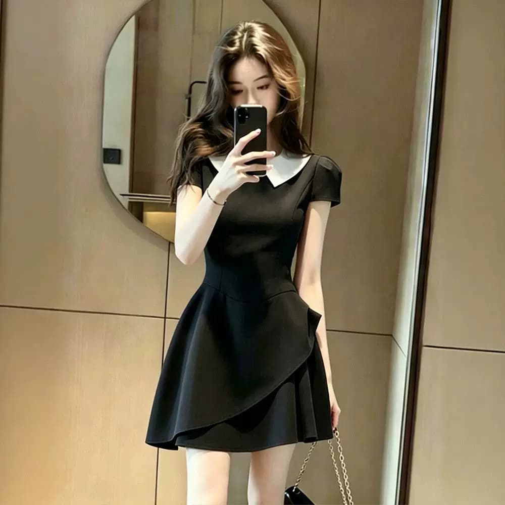 BY 2026夏季法式绝美连衣裙女气质收腰长裙茶歇裙 - 缩略图2