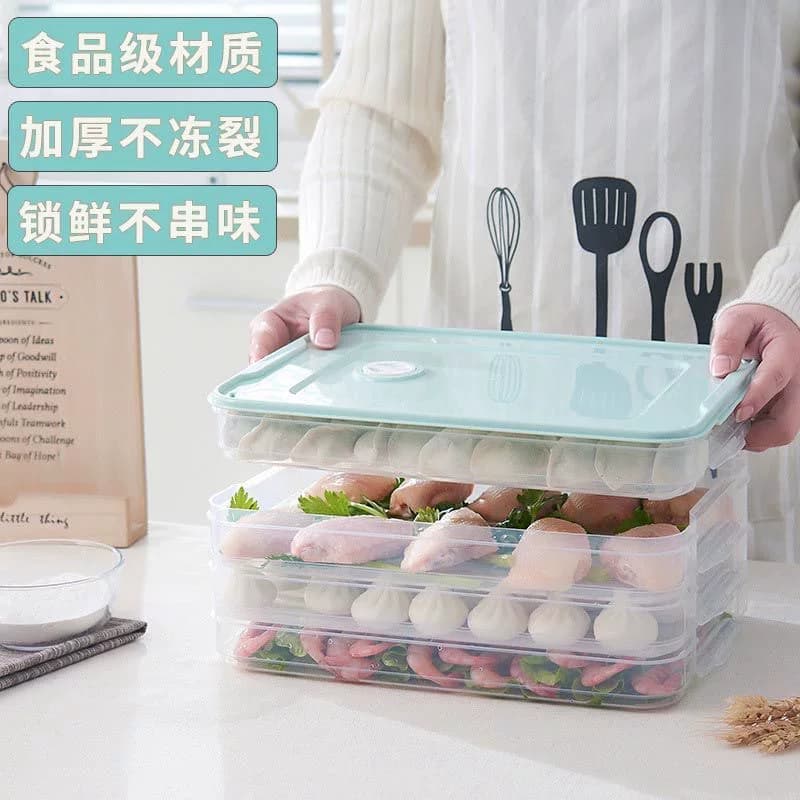 饺子盒家用分装放食品级速冻冰箱冷冻密封保鲜水饺托盘馄饨收纳盒 - 缩略图2