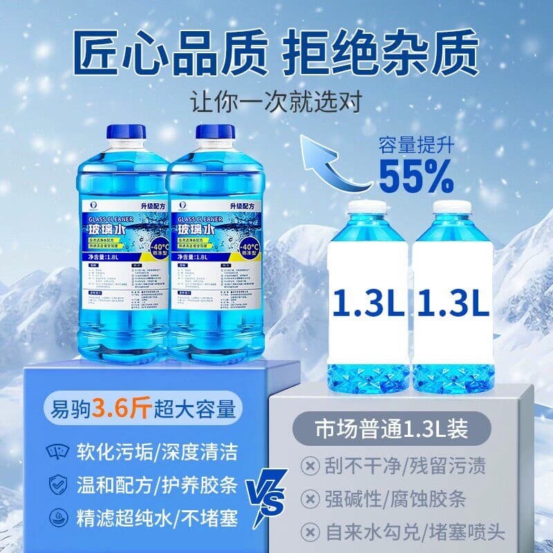 汽车专用玻璃水强力去污去油膜车用乙醇雨刮水浓缩液四季通用防冻 - 缩略图3