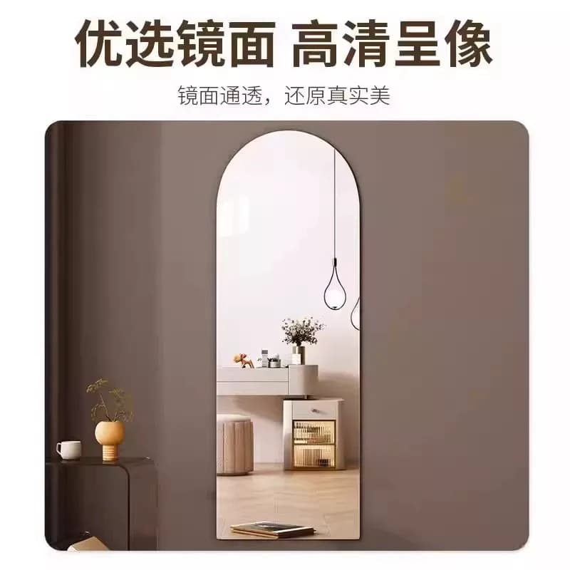 亚克力软镜子贴墙自粘全身穿衣镜家用高清镜面贴纸粘贴镜落地柜门 - 缩略图2
